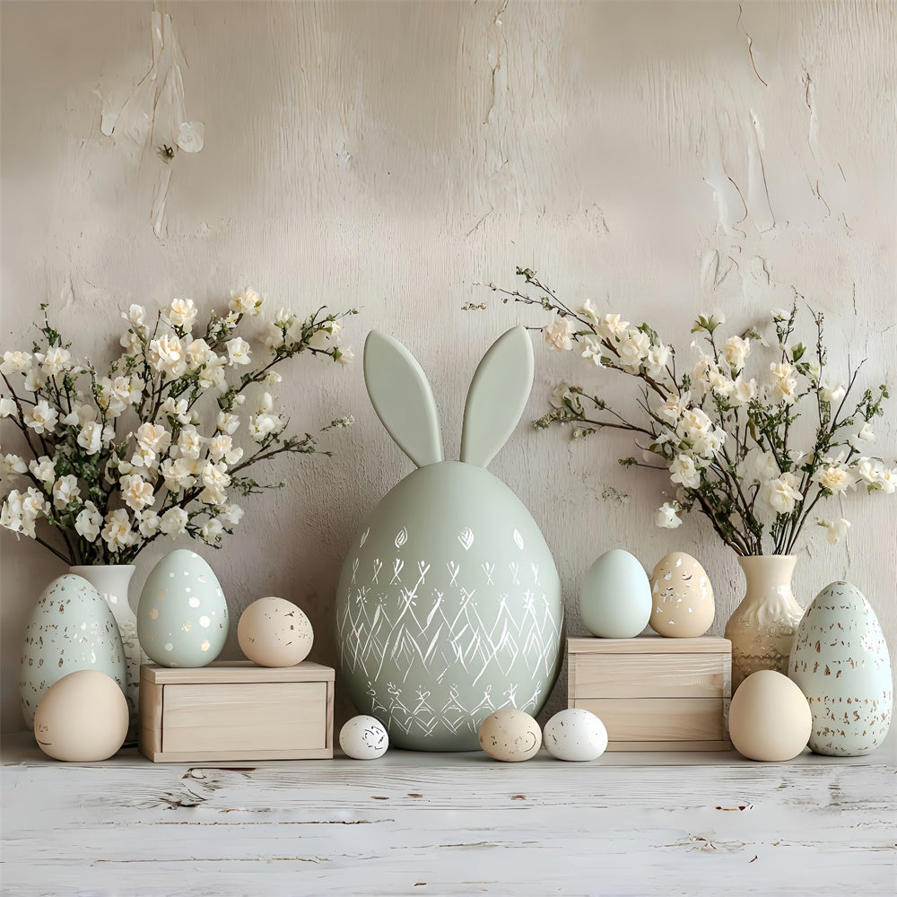 Ostern Fotohintergrund Elegant Floral Ei Dekorationen Hintergrund CSH2-52