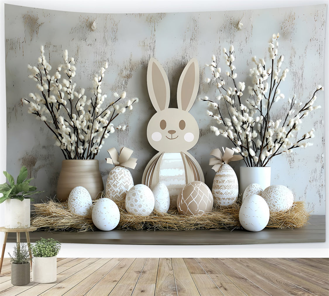 Ostern Backdrops Skurrile Hasen Bunte Eier Backdrop CSH2-54