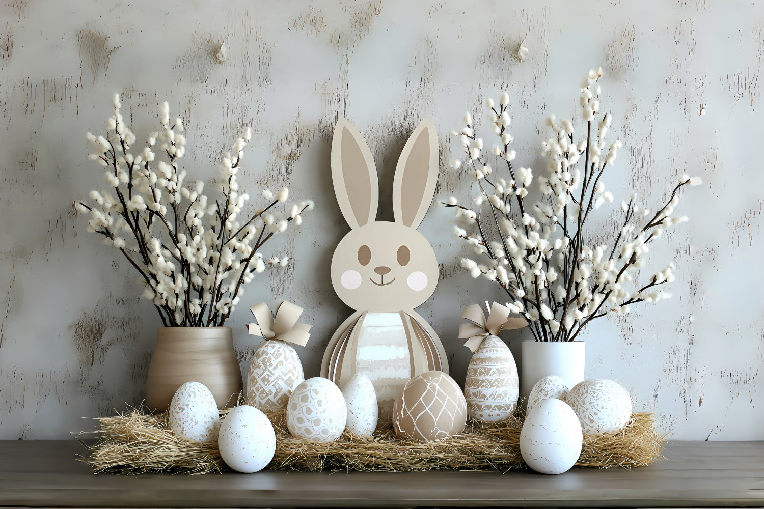 Ostern Backdrops Skurrile Hasen Bunte Eier Backdrop CSH2-54