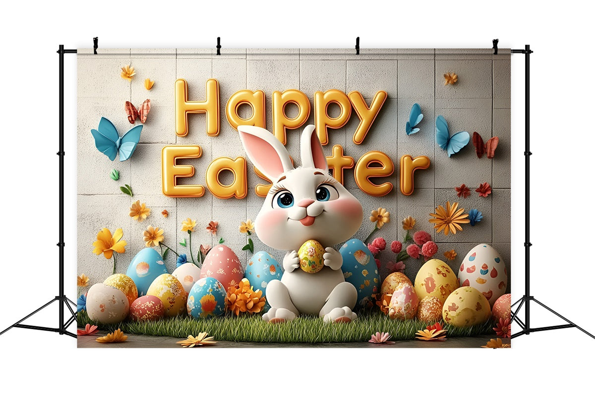 Ostern Fotohintergrund Fröhlicher Hase Ei Garten Hintergrund CSH2-67