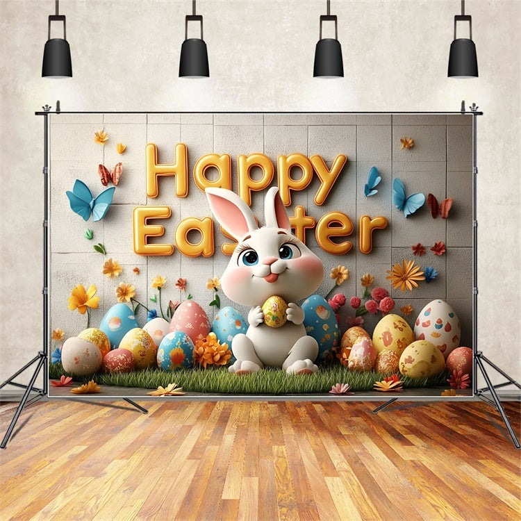 Ostern Fotohintergrund Fröhlicher Hase Ei Garten Hintergrund CSH2-67