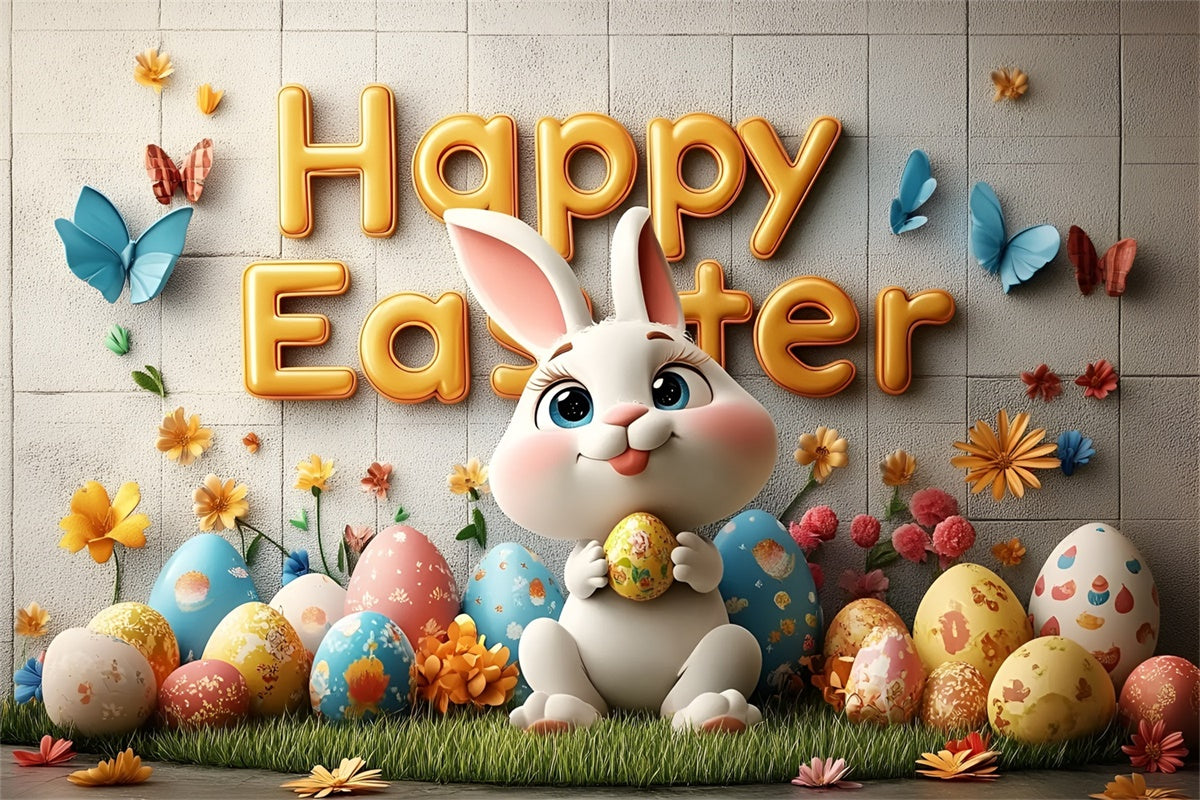 Ostern Fotohintergrund Fröhlicher Hase Ei Garten Hintergrund CSH2-67