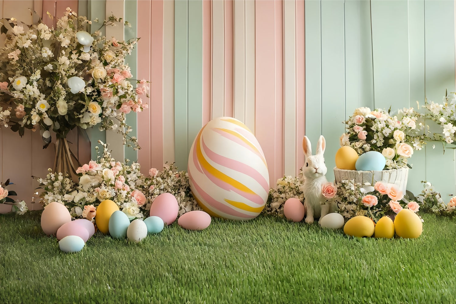Ostern Fotokulisse Pastell Hasen Ei Feier Hintergrund CSH2-71