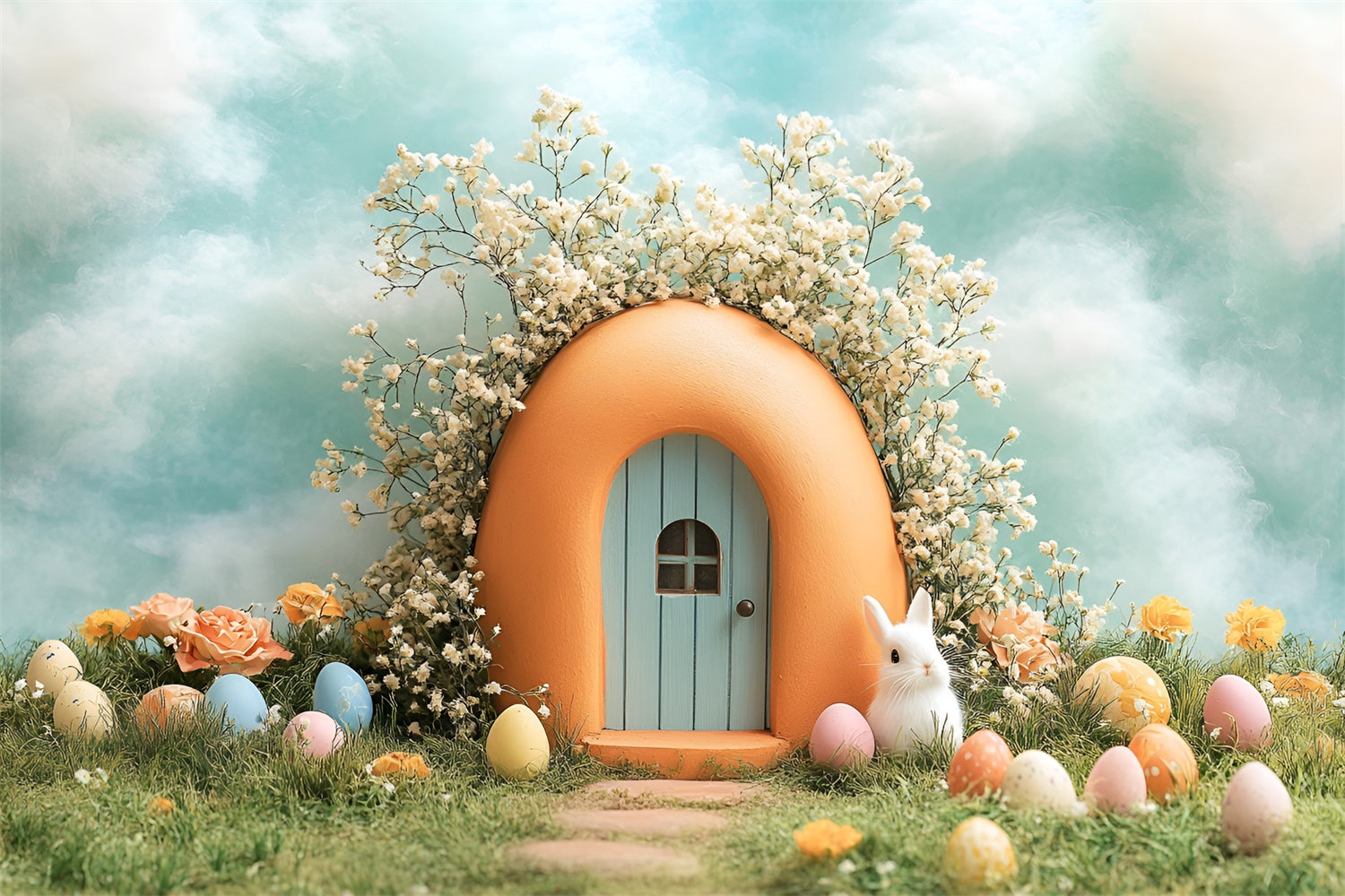 Ostern Backdrops Fotografie verträumt Pastell Bunny Haven Backdrop CSH2-72