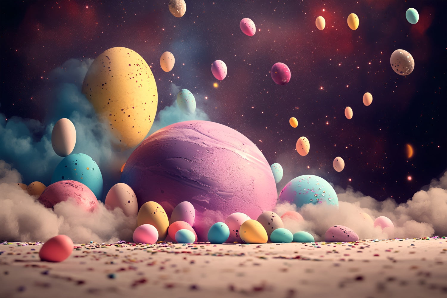 Ostern Backdrop Ideen Galaktische Osterei Fantasie Backdrop CSH2-73