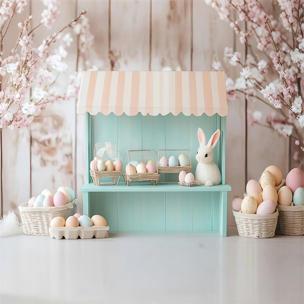 Ostern Backdrops für Fotografie Floral Bunny Egg Shop Backdrop CSH2-76
