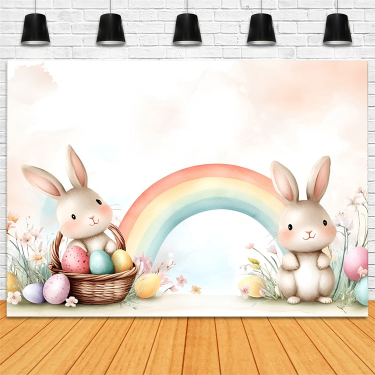 Ostern Foto-Hintergründe Sweet Bunny Rainbow Delight Backdrop CSH2-77