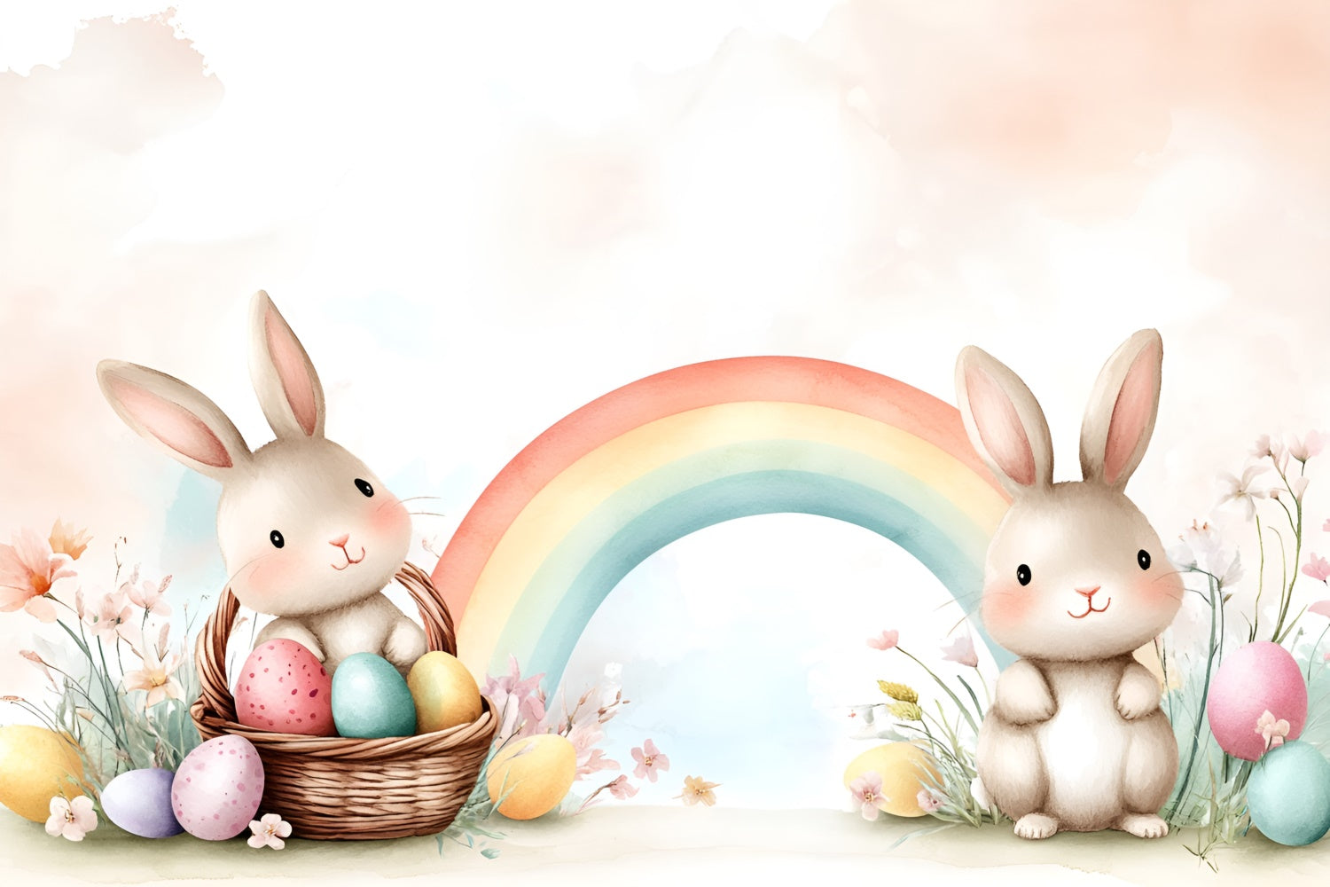 Ostern Foto-Hintergründe Sweet Bunny Rainbow Delight Backdrop CSH2-77