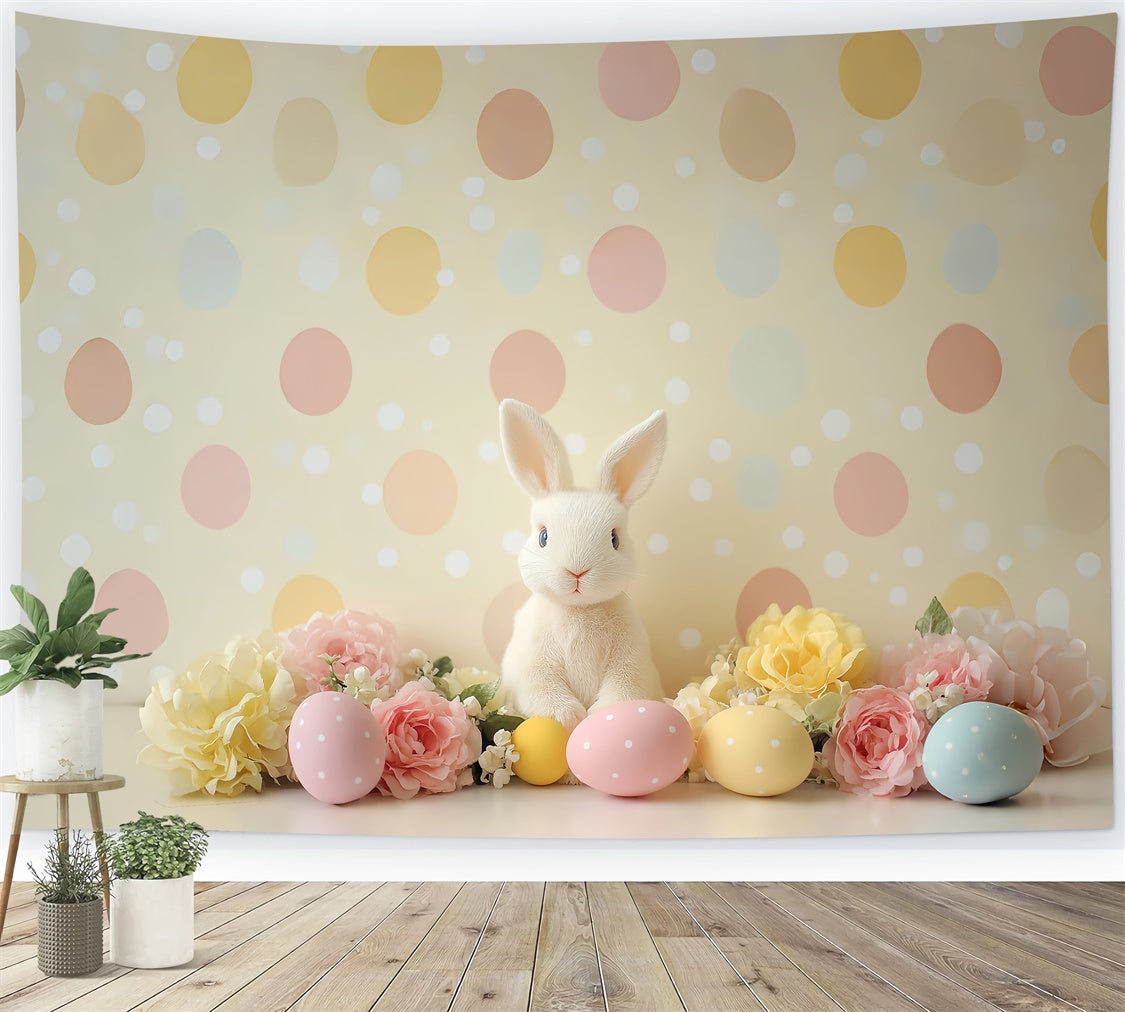 Ostern Backdrops für Fotografie Pastell Bunny Polka Dot Backdrop CSH2-78
