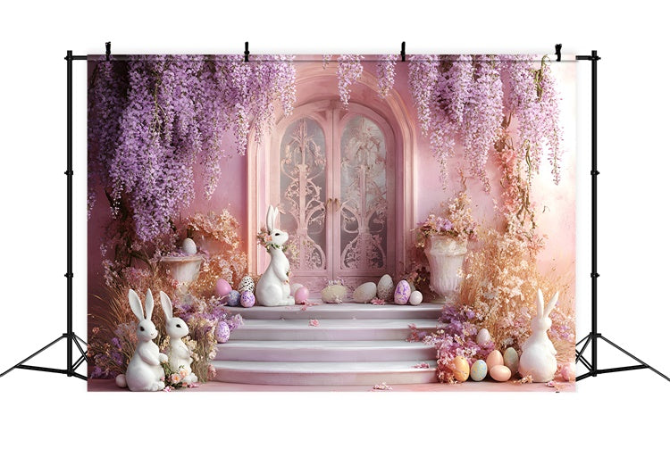 Ostern Fotohintergrund Verzauberte Osterhasen Bogen Hintergrund CSH2-81