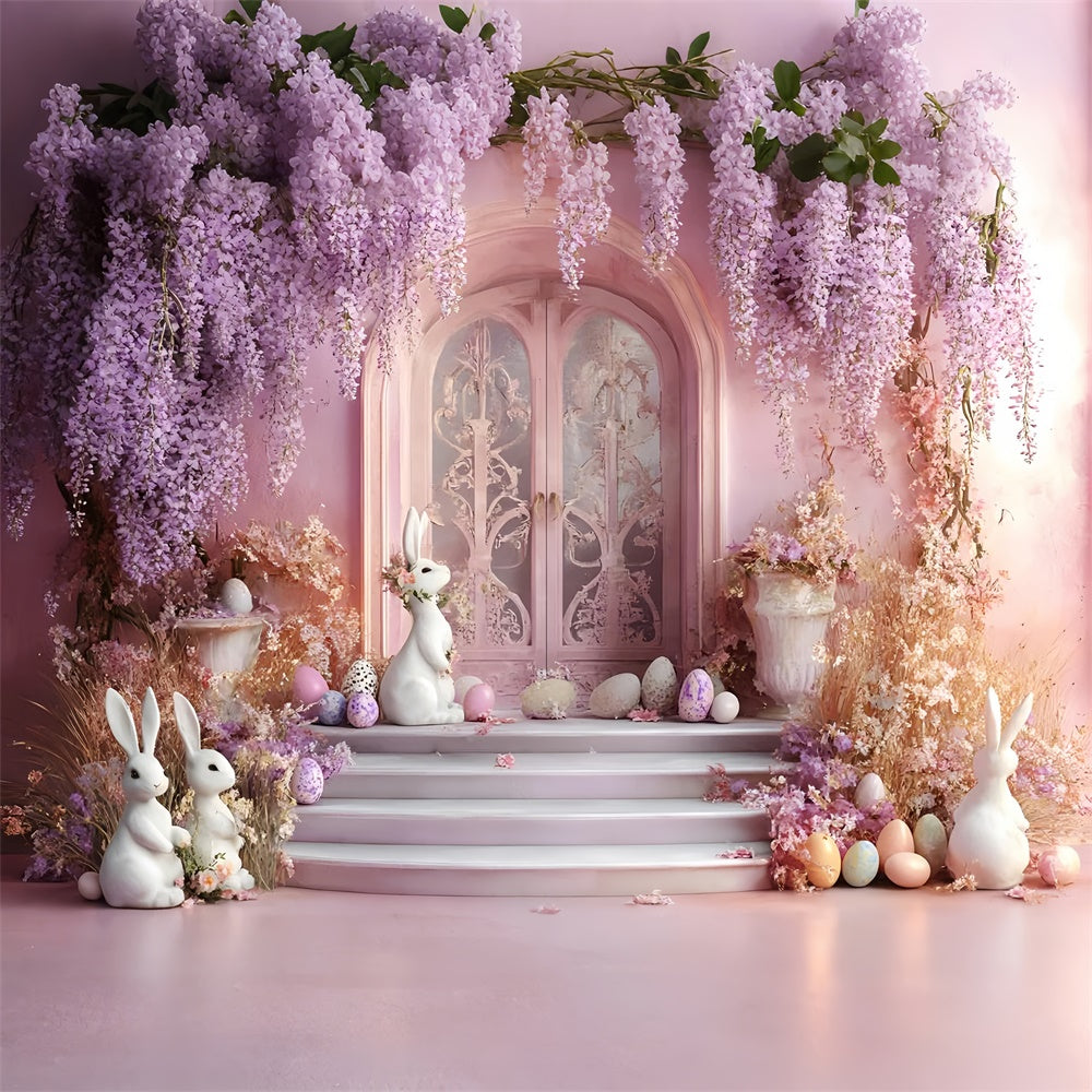 Ostern Fotohintergrund Verzauberte Osterhasen Bogen Hintergrund CSH2-81