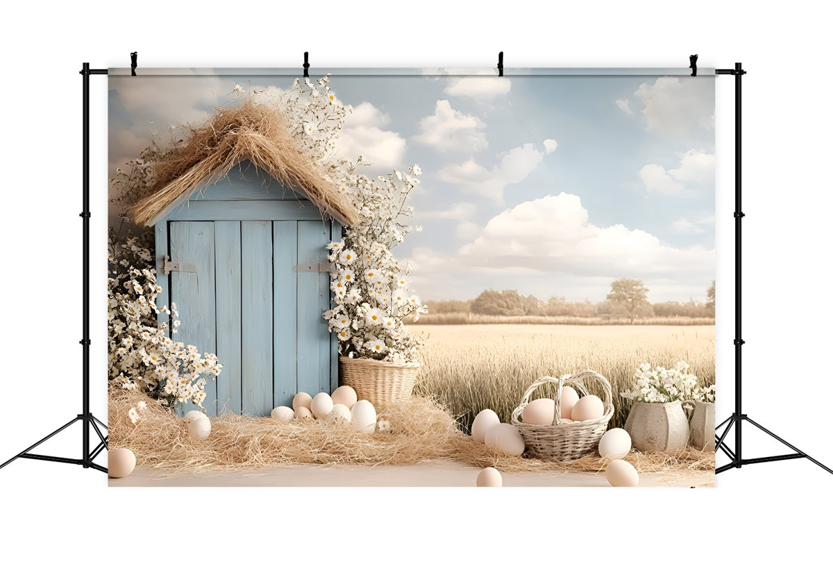 Ostern Fotografie Backdrops Land Weizenfeld Ei Hintergrund CSH2-83