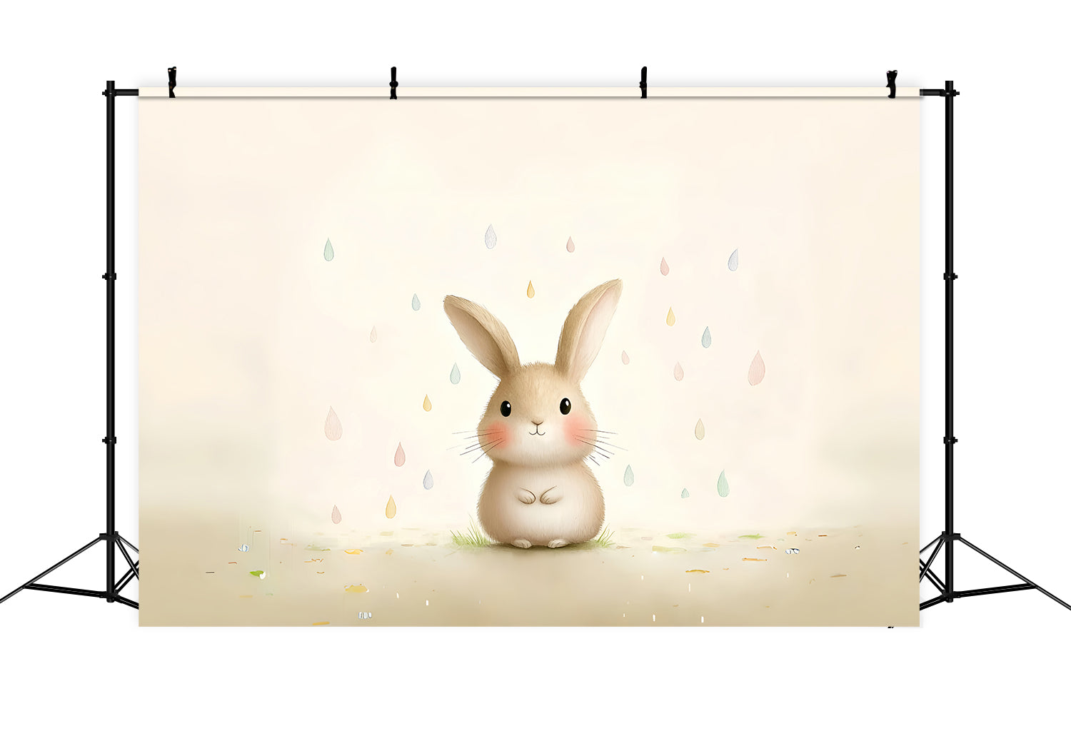 Ostern Backdrops für Fotografie Sweet Bunny Raindrops Backdrop CSH2-84