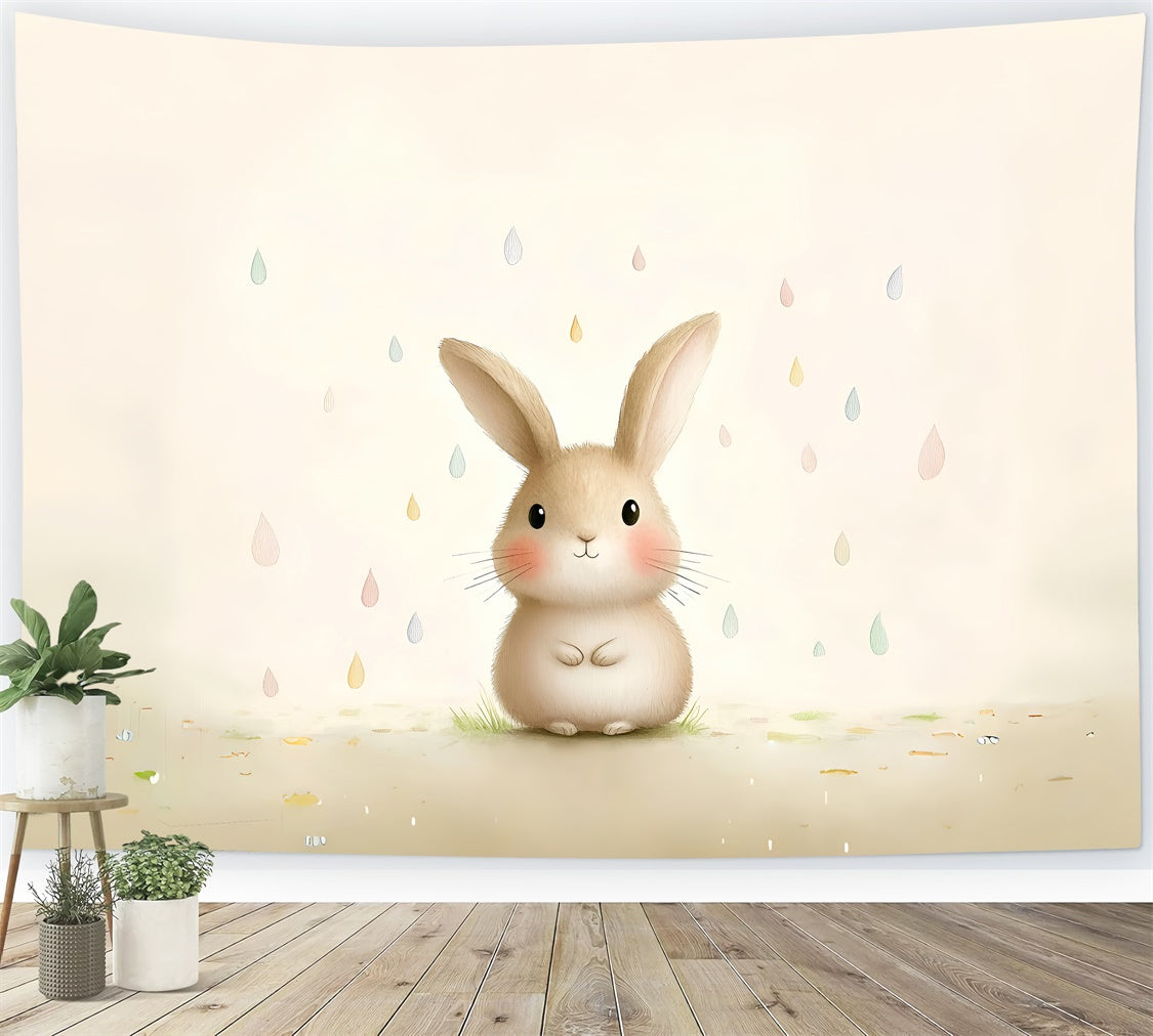 Ostern Backdrops für Fotografie Sweet Bunny Raindrops Backdrop CSH2-84
