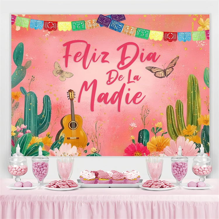 Muttertag Backdrop Schmetterling Kaktus Personalisierte Backdrop CSH3-155