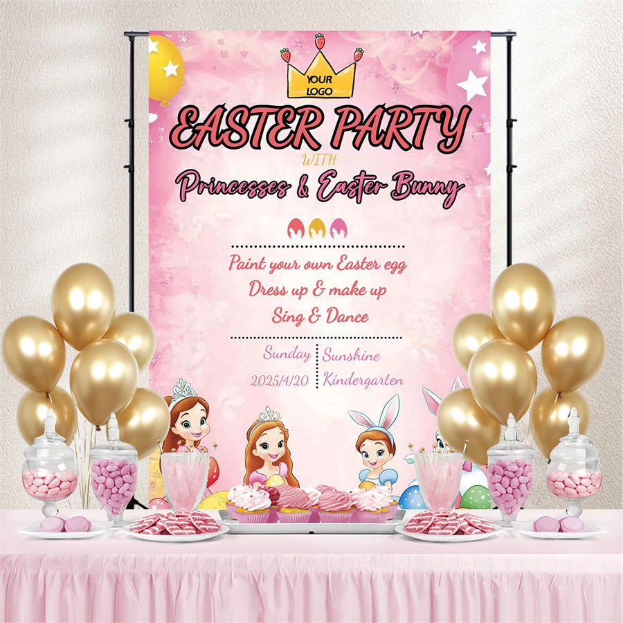 Ostern Backdrop Prinzessin Bunny Feier benutzerdefinierte Hintergrund CSH3-216