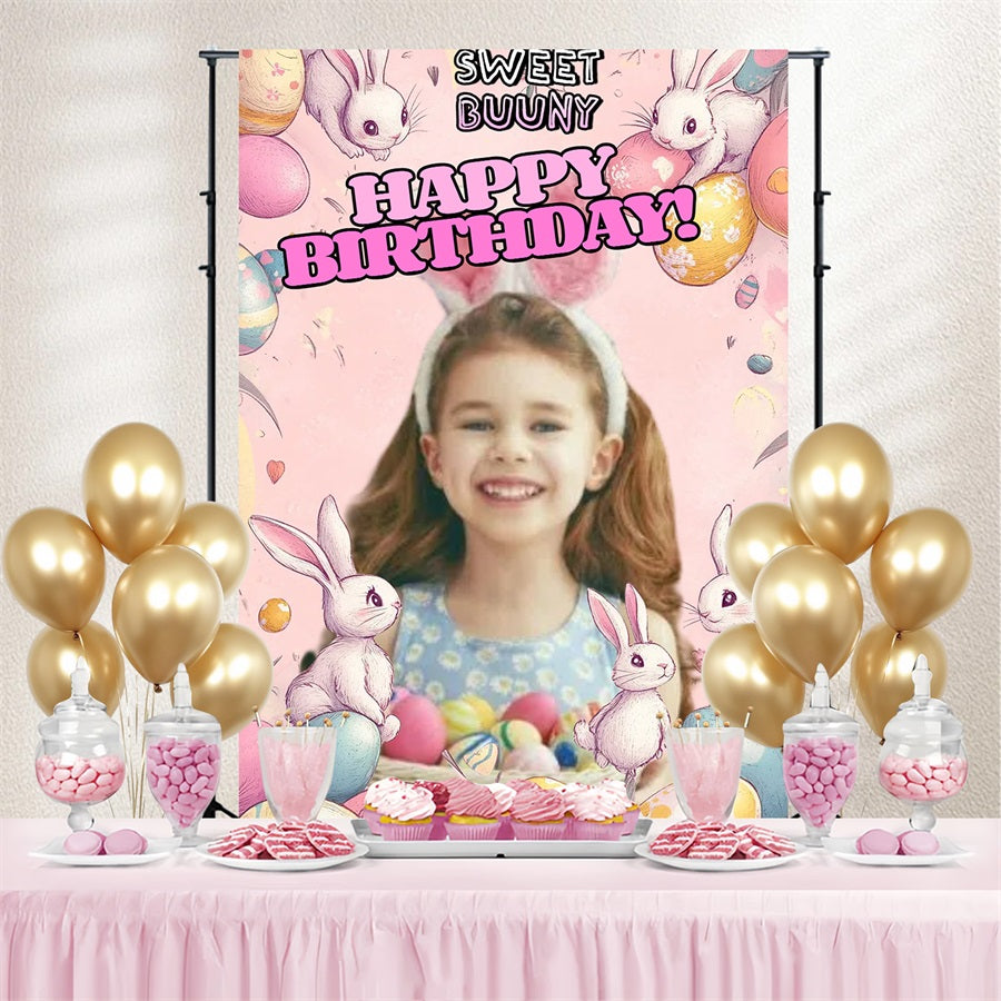 Ostern Fotohintergrund Aquarell Hasen Ei Personalisierte Kulisse CSH3-218