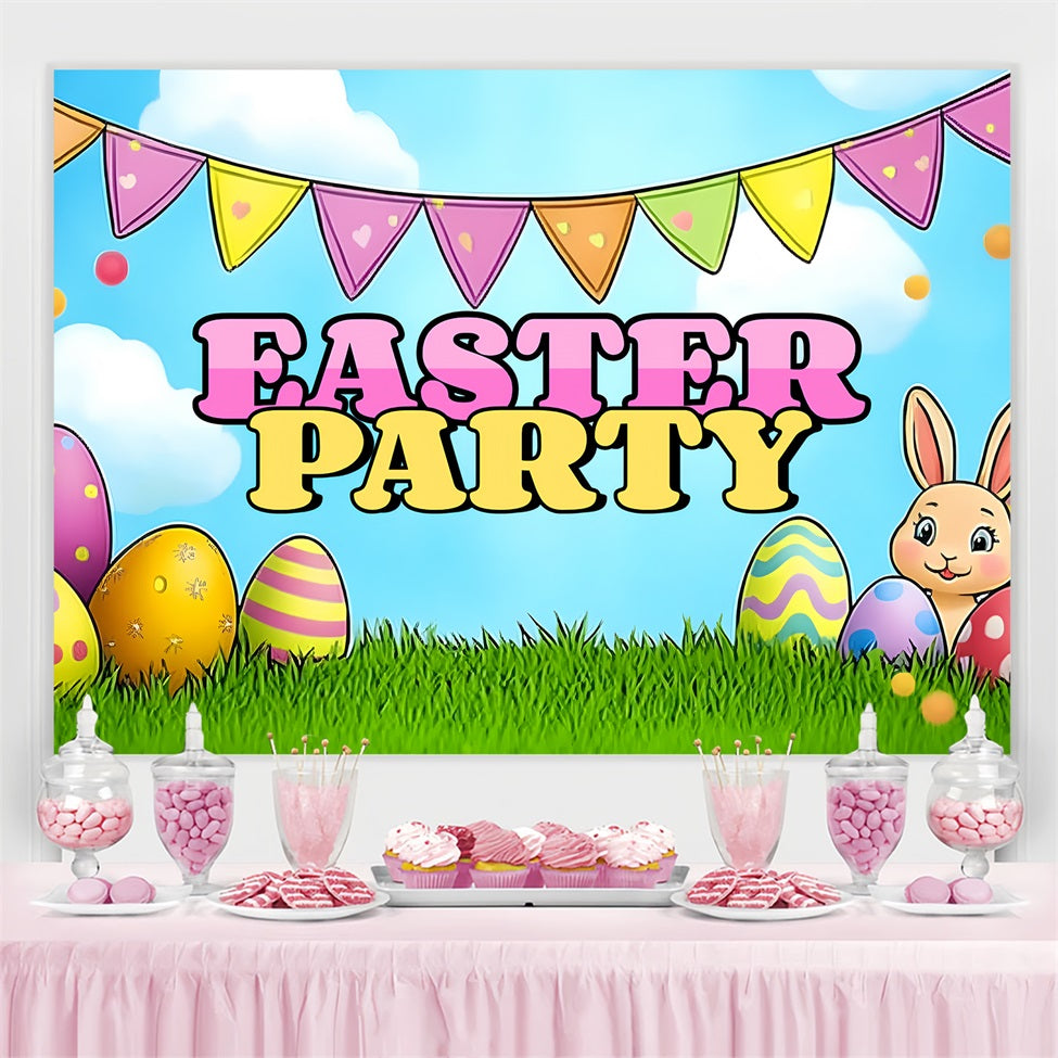 Ostern Backdrops Bunte Cartoon Party Personalisierte Backdrops CSH3-232