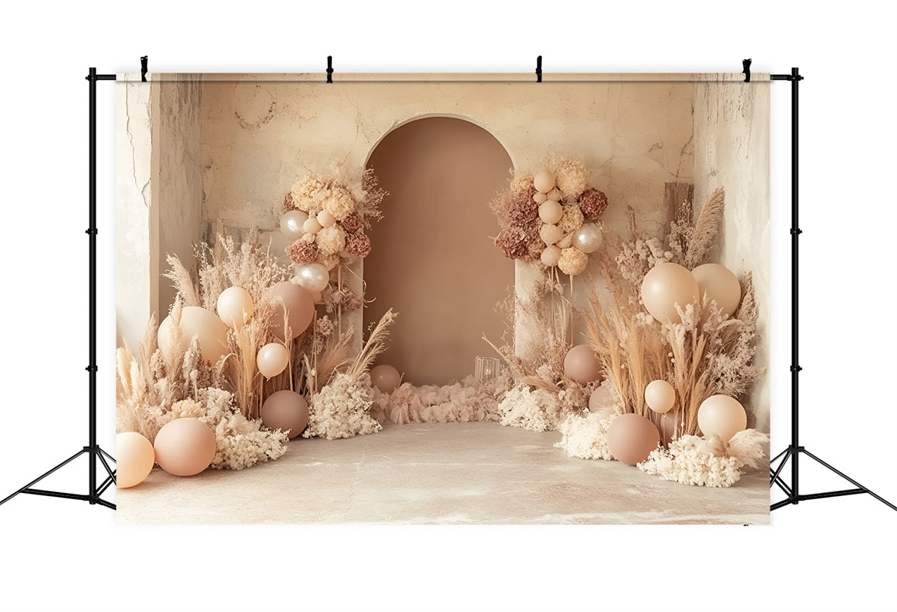 Boho Bogen Backdrop Hortensien Bogen Ballon Backdrop CSH4-149
