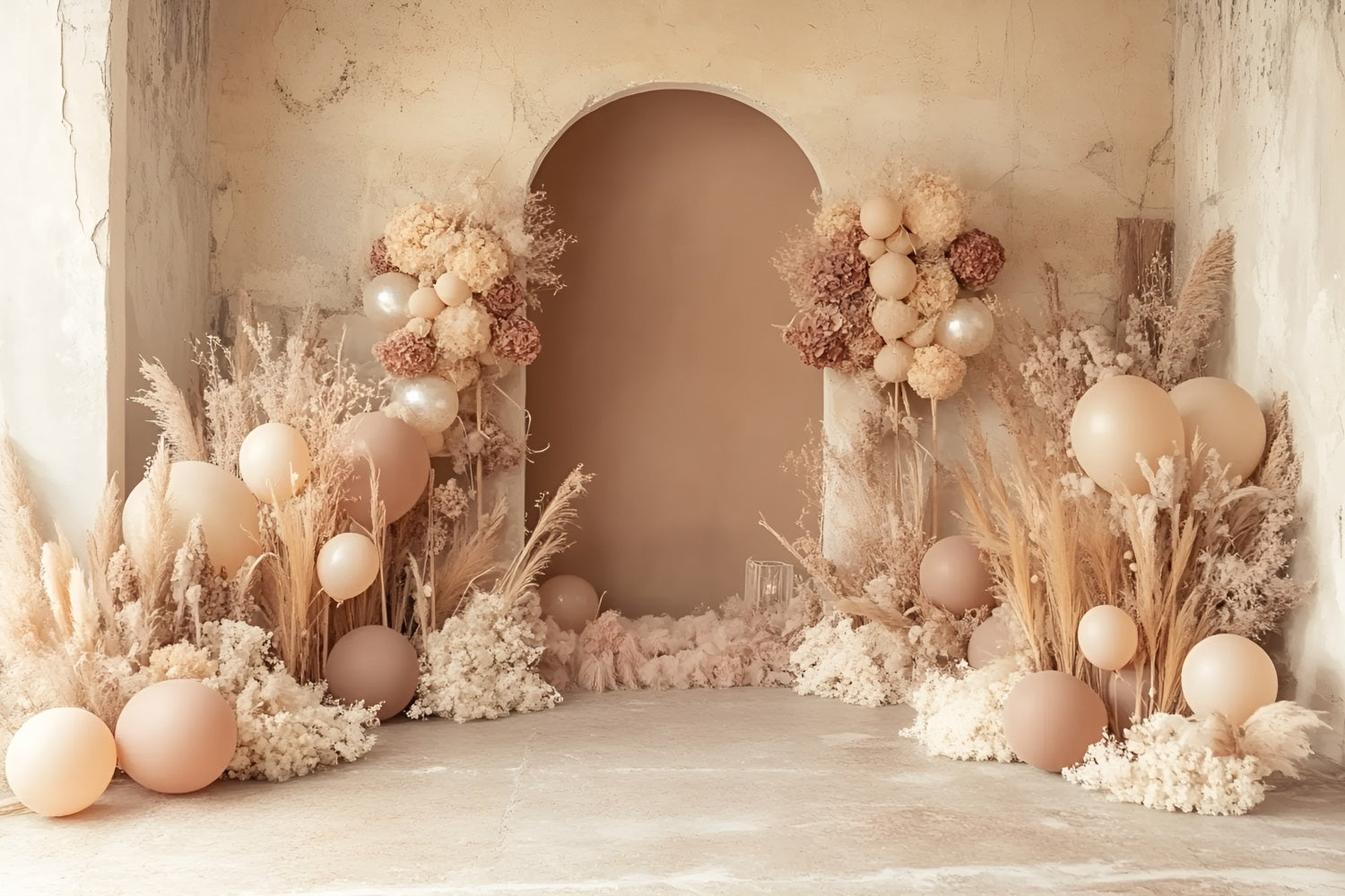 Boho Bogen Backdrop Hortensien Bogen Ballon Backdrop CSH4-149