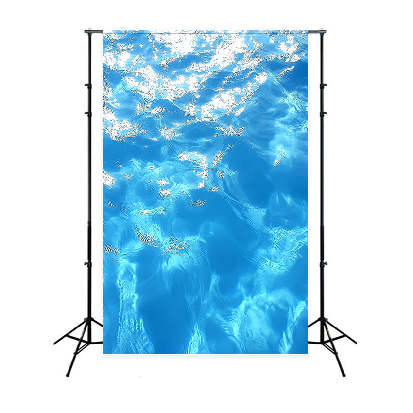 Backdrop Porträtfotografie Blau schimmernder Wasserhintergrund CSH4-194