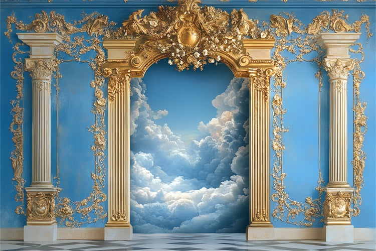 Wolke Fotohintergrund Ornate Palace Golden Arch Hintergrund CSH4-242