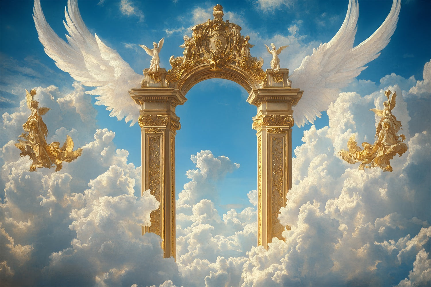 Himmel Backdrop Wolken Himmelstor Engelsflügel Backdrop CSH4-243