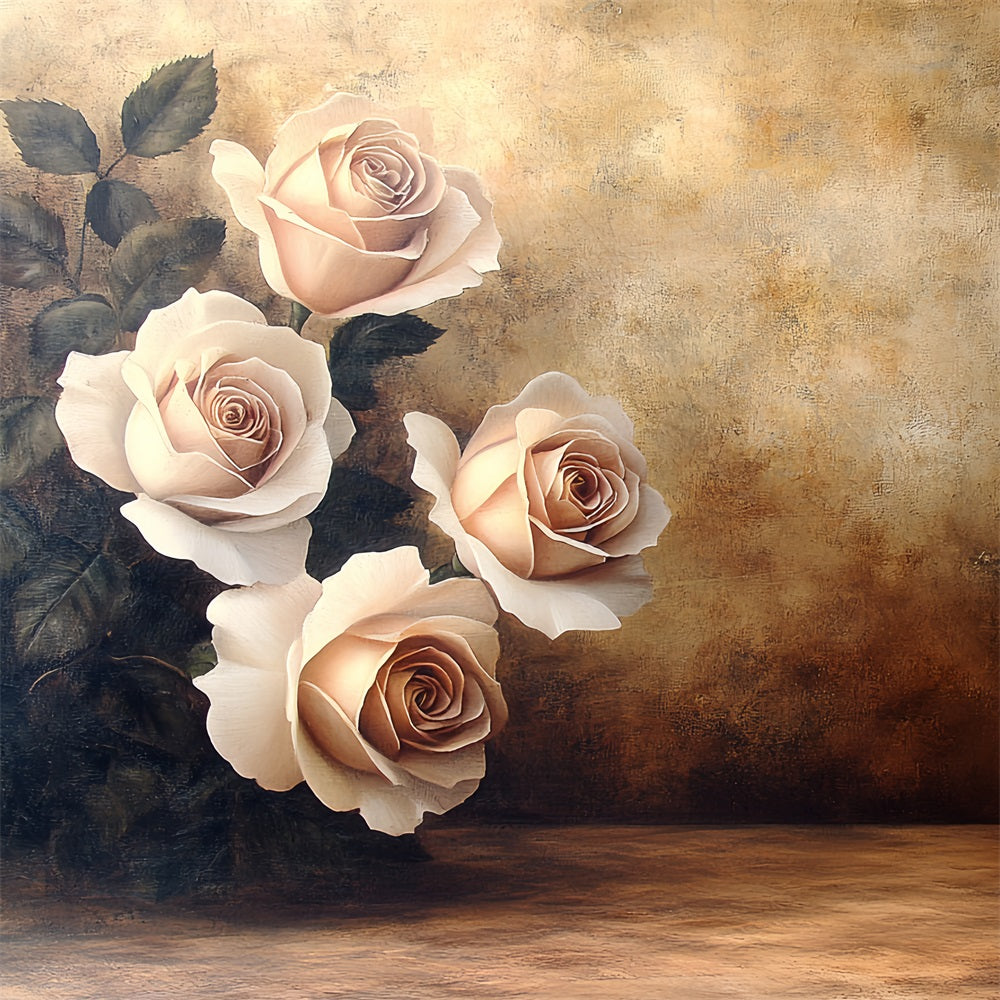 Vintage Fotografie Backdrops Goldene Wand Rosen Backdrop CSH4-280