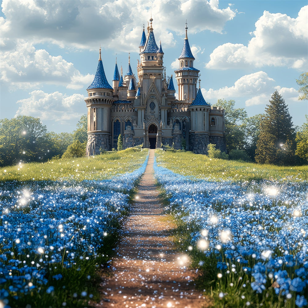 Schloss Fotografie Backdrop Blumenweg Backdrop CSH4-333