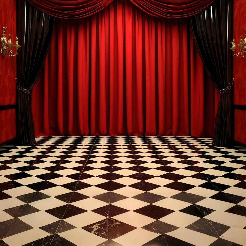 Vintage Fotografie Backdrops Retro Theater Vorhänge Backdrop CSH4-404