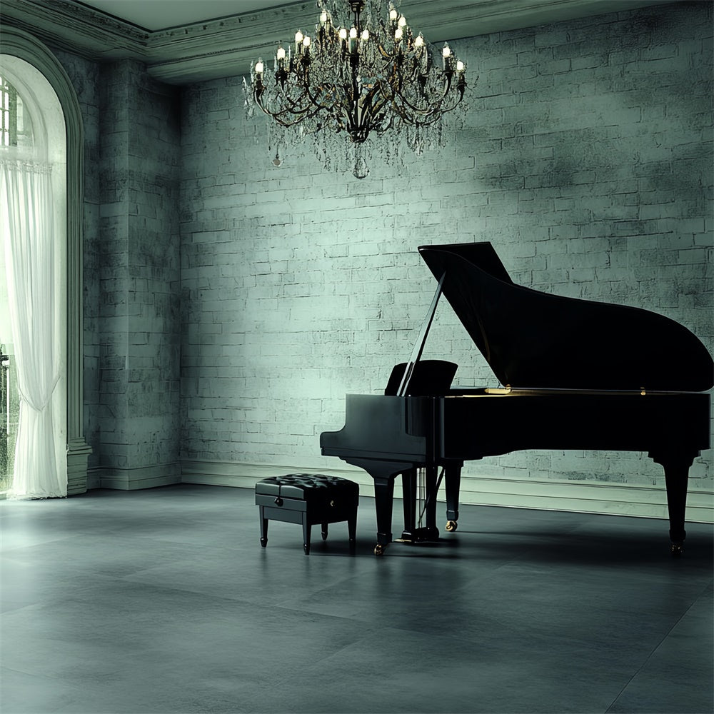 Vintage Fotografie Backdrops Klavier Elegantes Zimmer Backdrop CSH4-412