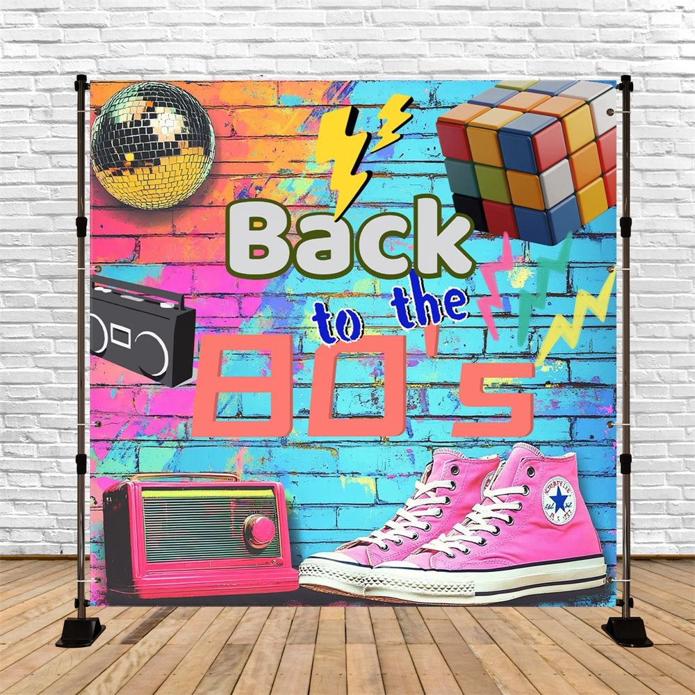 80er Jahre Backdrop Graffiti Style Retro Street Backdrop CSH5-13