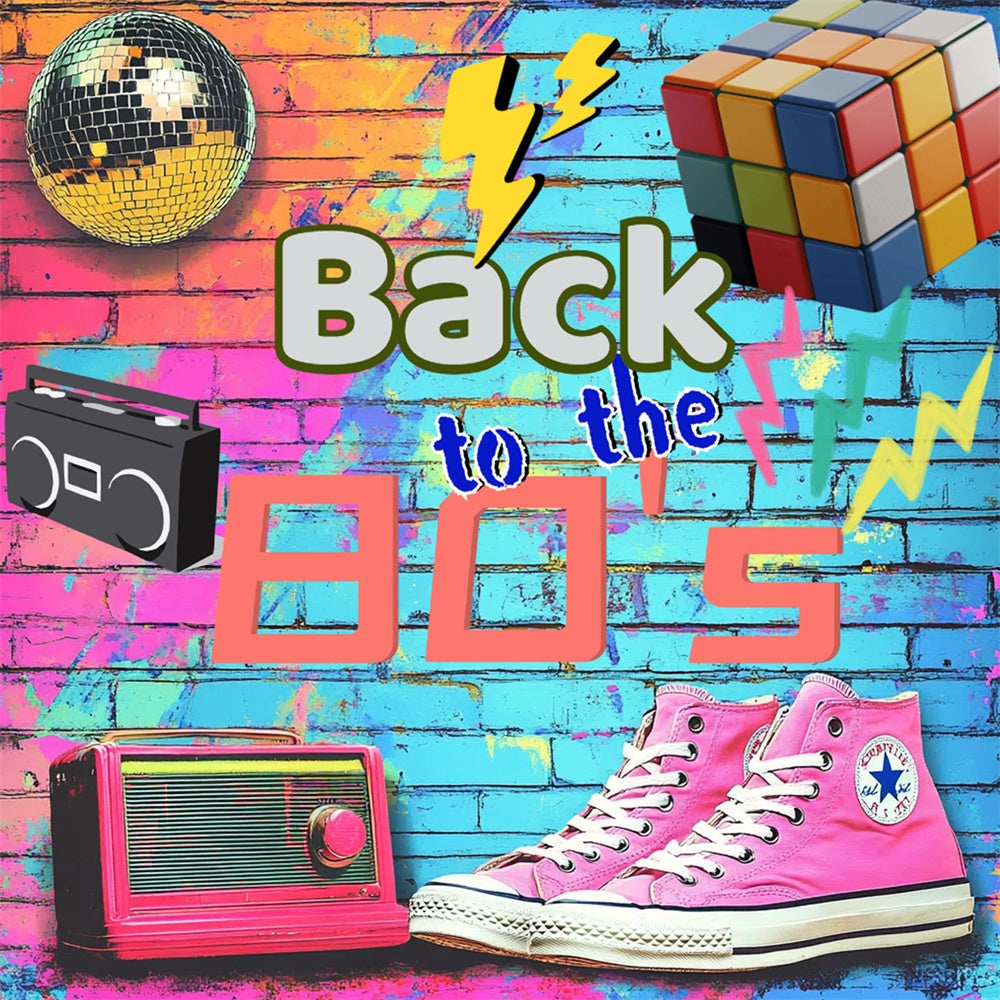 80er Jahre Backdrop Graffiti Style Retro Street Backdrop CSH5-13