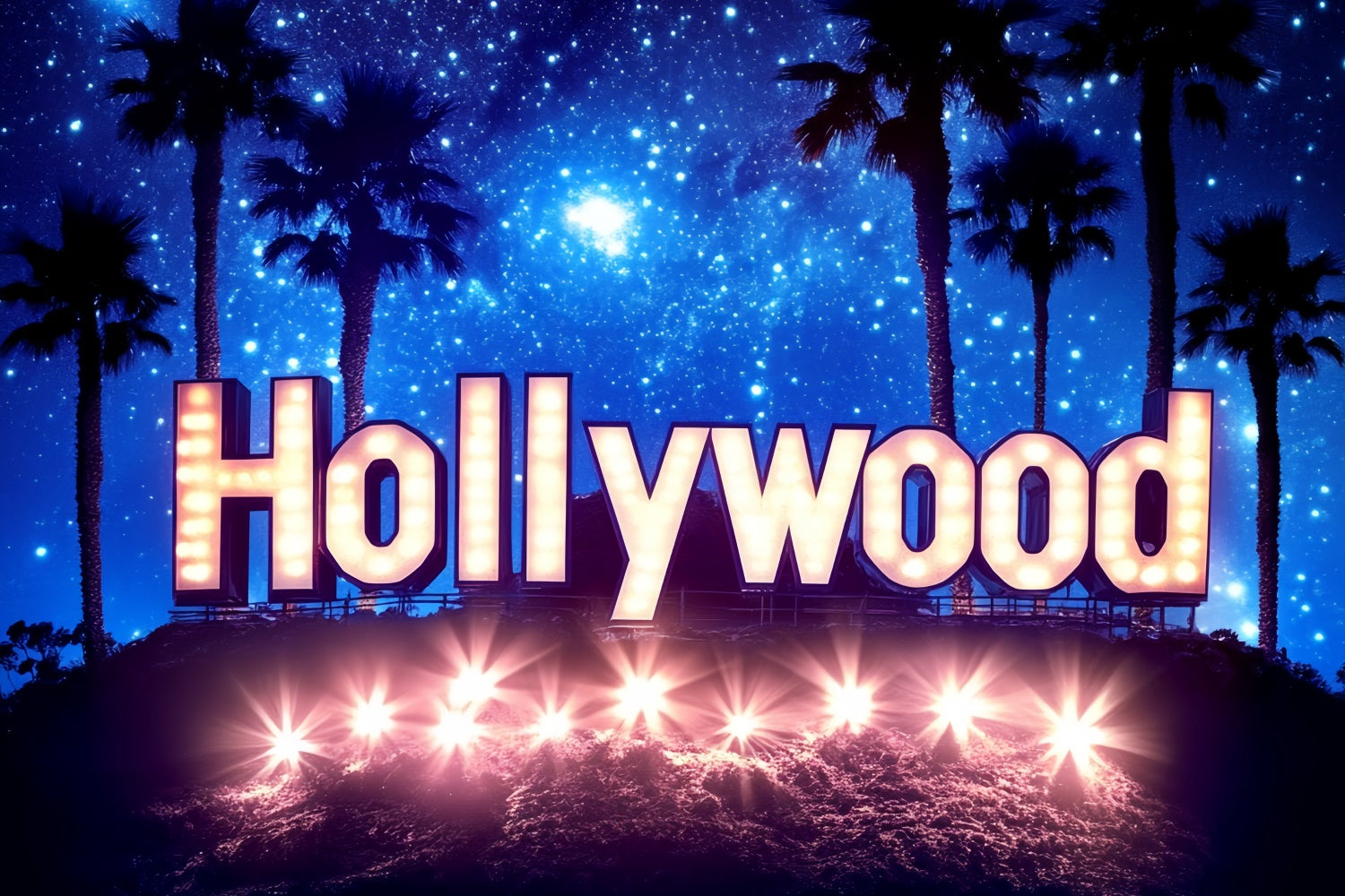 Hollywood-Themenhintergrund Sternenhimmel Premiere Lichterhintergrund CSH5-165