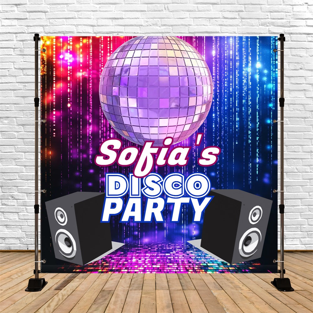 70er-Jahre-Fotohintergrund Funkelnde Disco-Nacht-Hintergrund CSH5-2