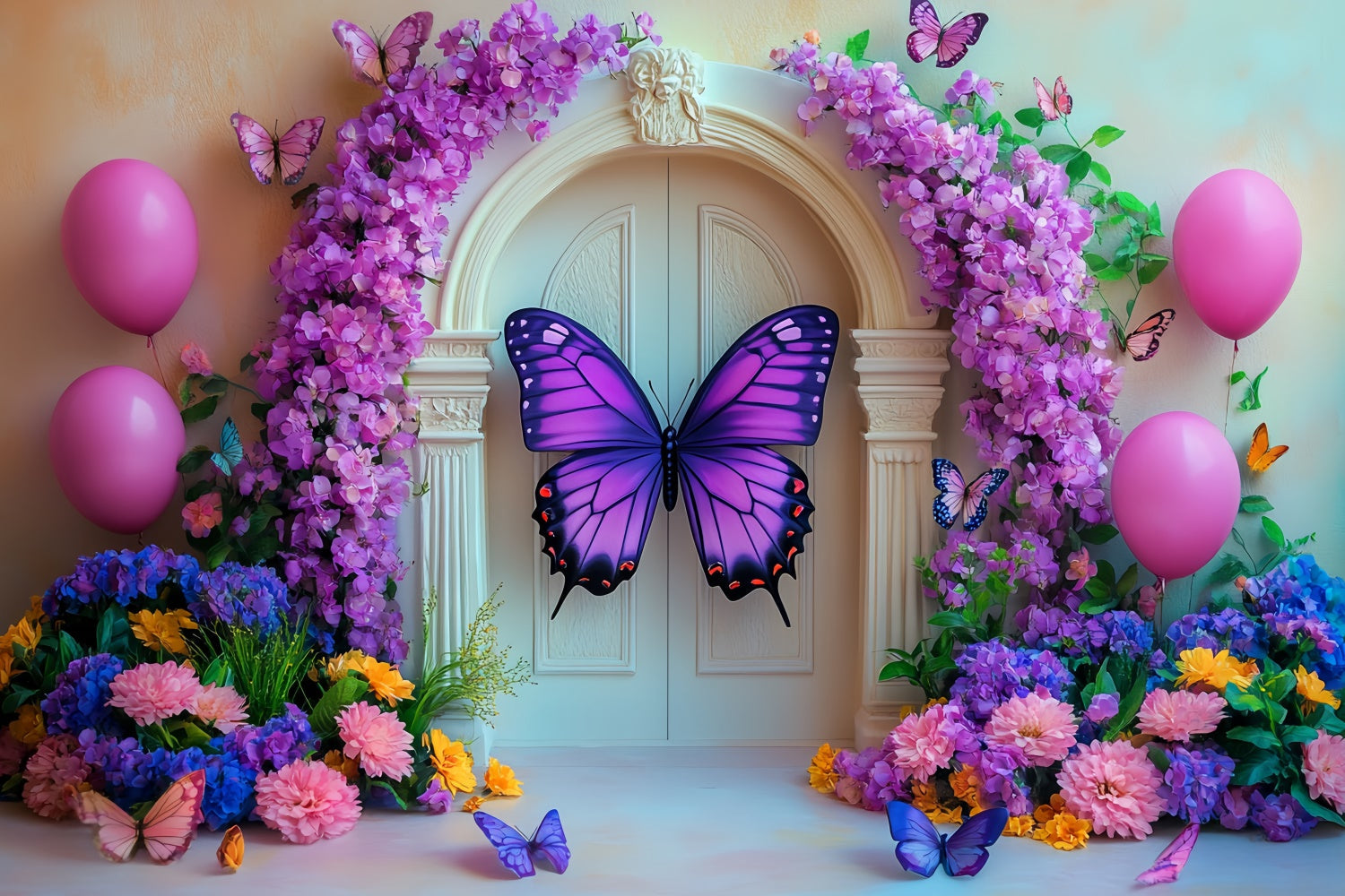Schmetterling Fotohintergrund Schmetterling Garten Tor Kinder Backdrops CSH5-276