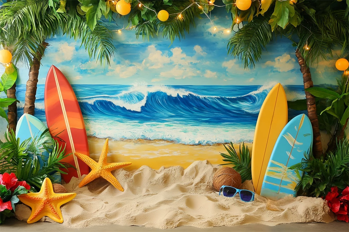 Kinder Backdrops Tropische Welle Paradies Backdrop CSH5-281