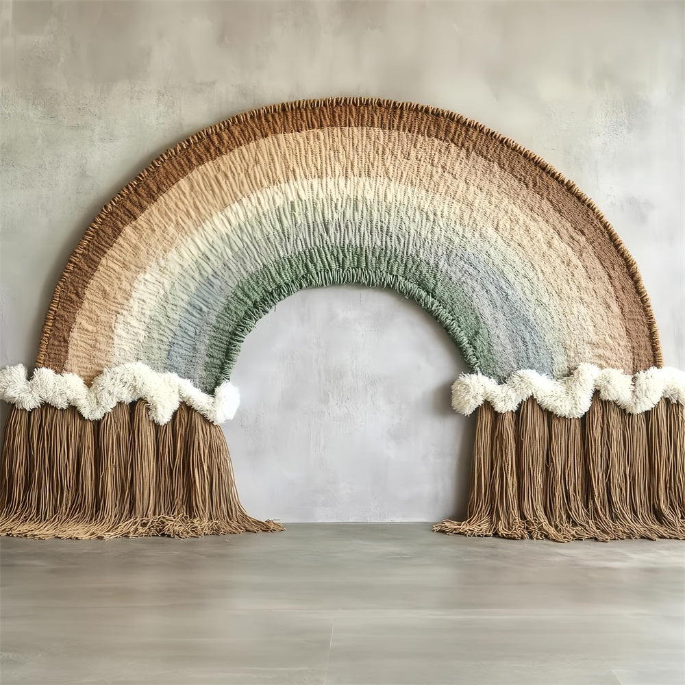 Kinder Backdrops Makramee Gemütliche Textur Bogen Backdrop CSH5-290