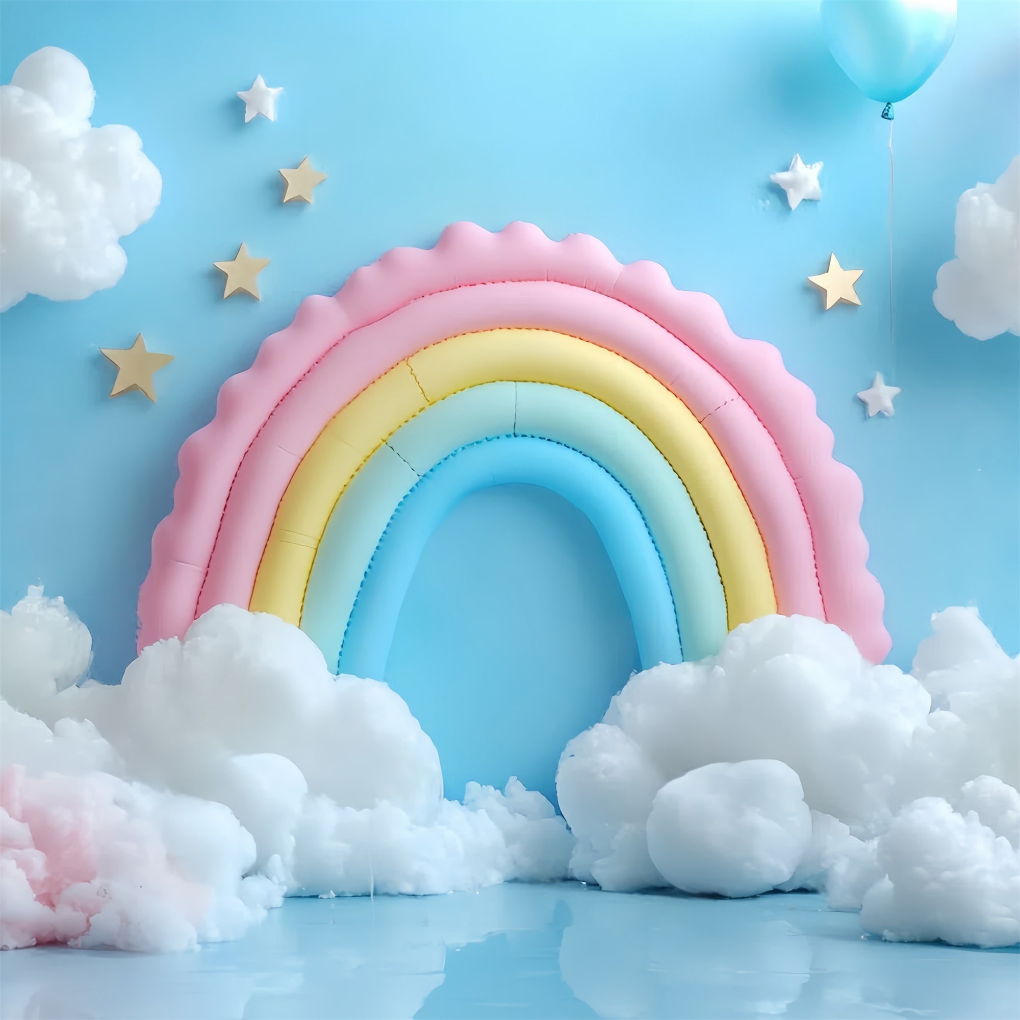 Regenbogen Backdrop Ballon Himmel Wolke Kinder Backdrop CSH5-310