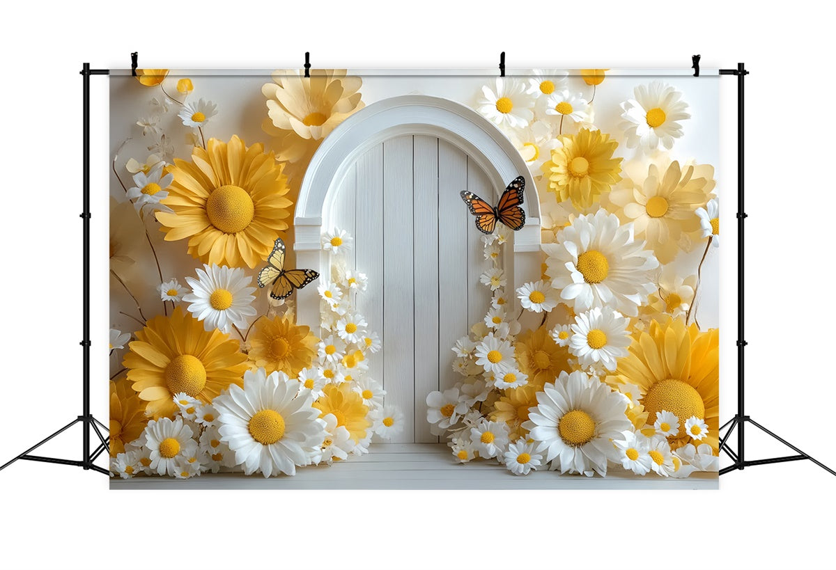 Kinder Backdrops Gelbes Gänseblümchen Türvergnügen Backdrop CSH5-312