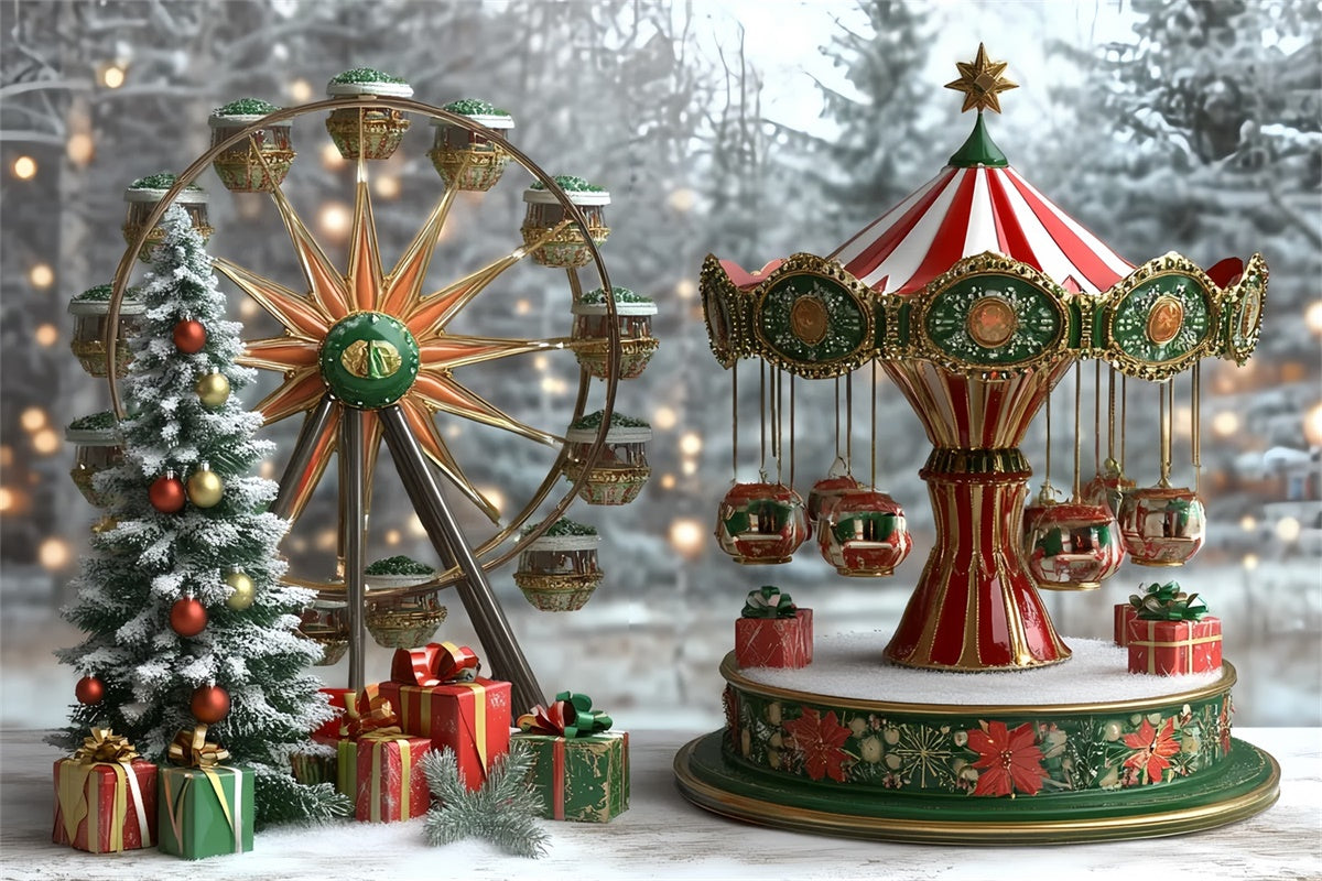 Weihnachten Fotokulisse Weihnachten Ferris Freude Kinder Hintergrund CSH5-317