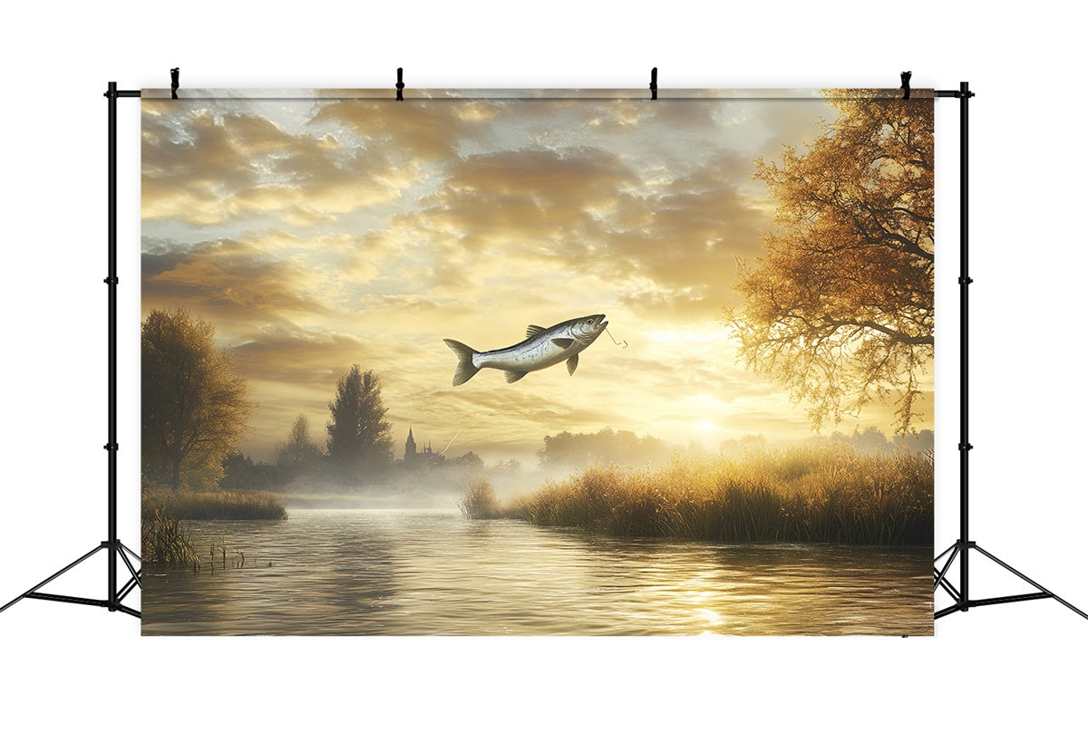 Hintergrund Vatertag Stiller Fluss Angeln Hintergrund CSH5-54