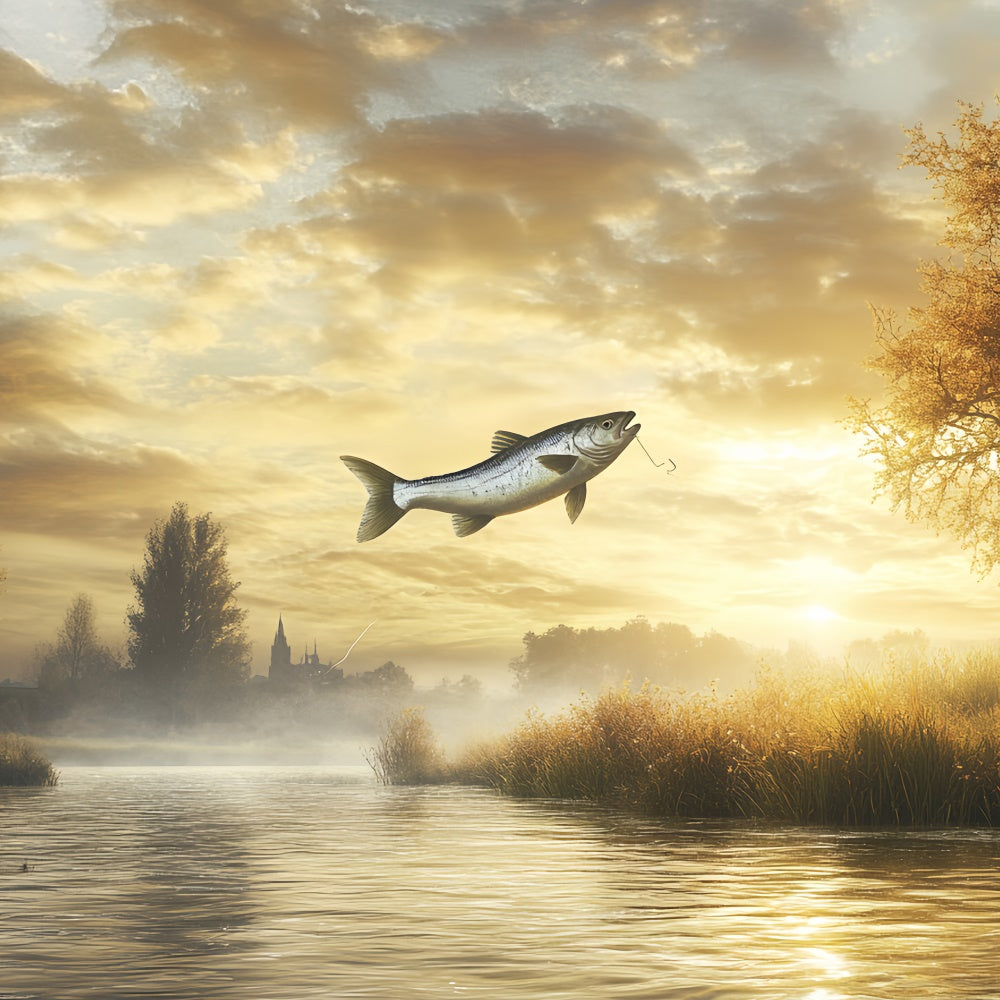 Hintergrund Vatertag Stiller Fluss Angeln Hintergrund CSH5-54