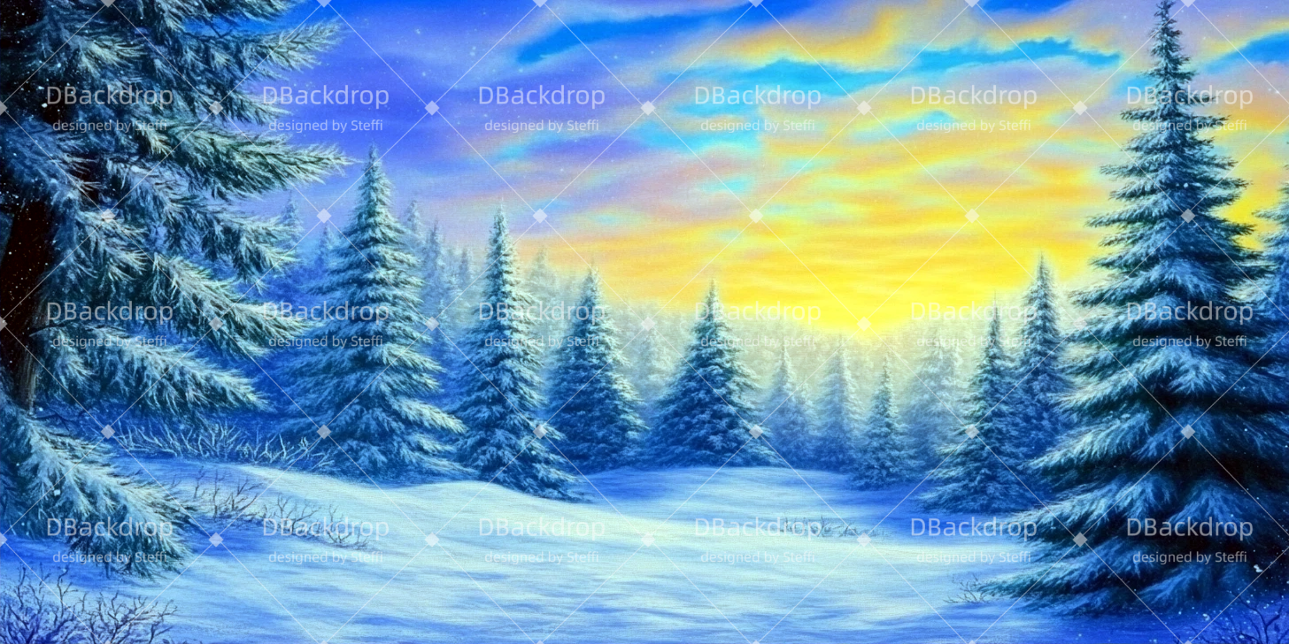 Theater Backdrops Sonnenaufgang im Wald Theaterwand CSH511-T44