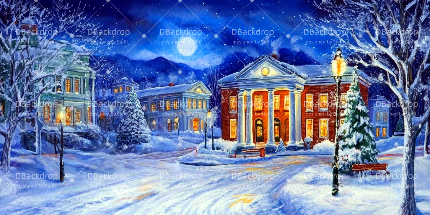 Theaterbühne Vorhang Winterdorf Theaterbühnenbau CSH511-T47