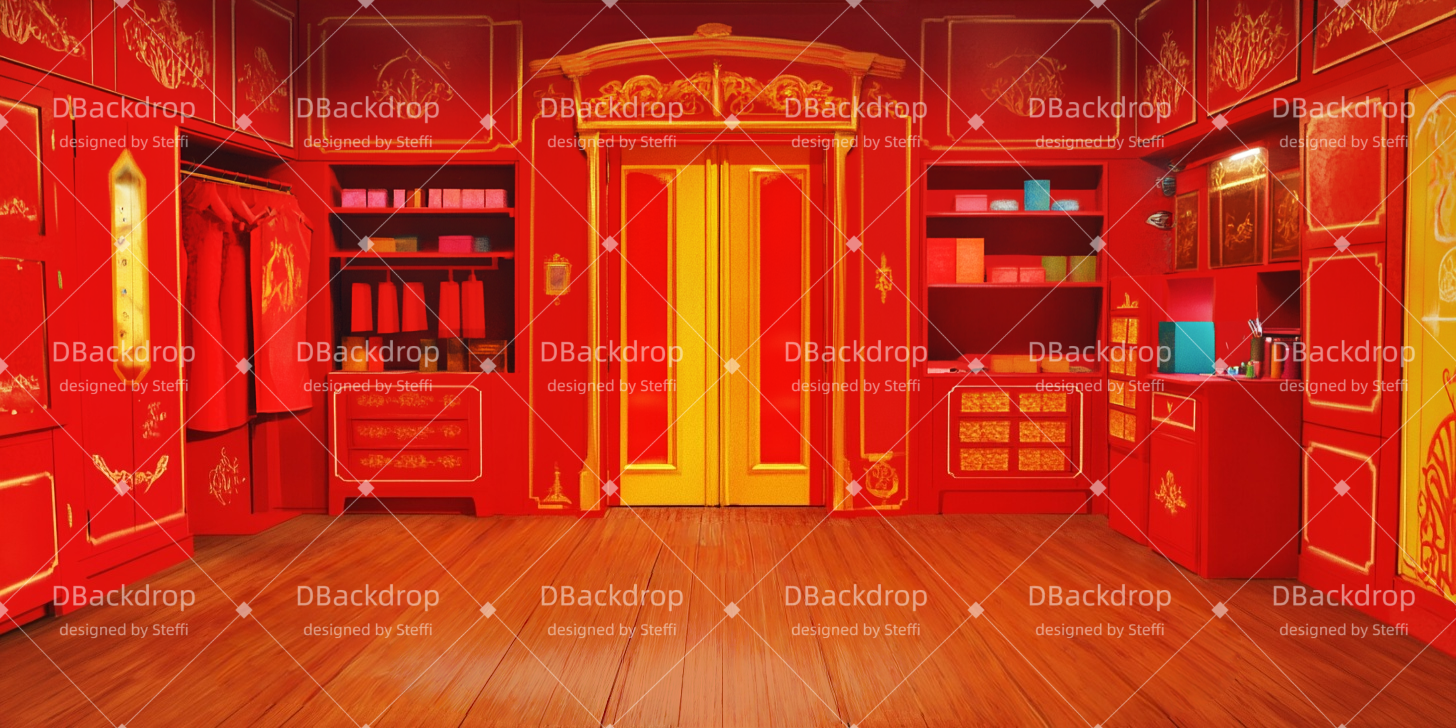 Theater Backdrops Vintage-Bekleidungsgeschäft Theaterwand CSH511-T64