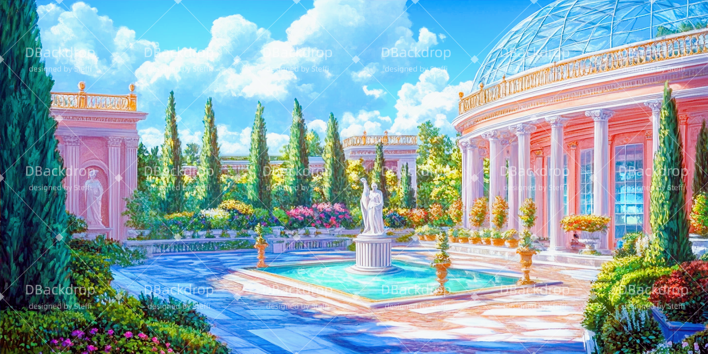 Hintergrund Theater Vorhang Mediterranean Courtyard Backdrops Theater CSH511-T88