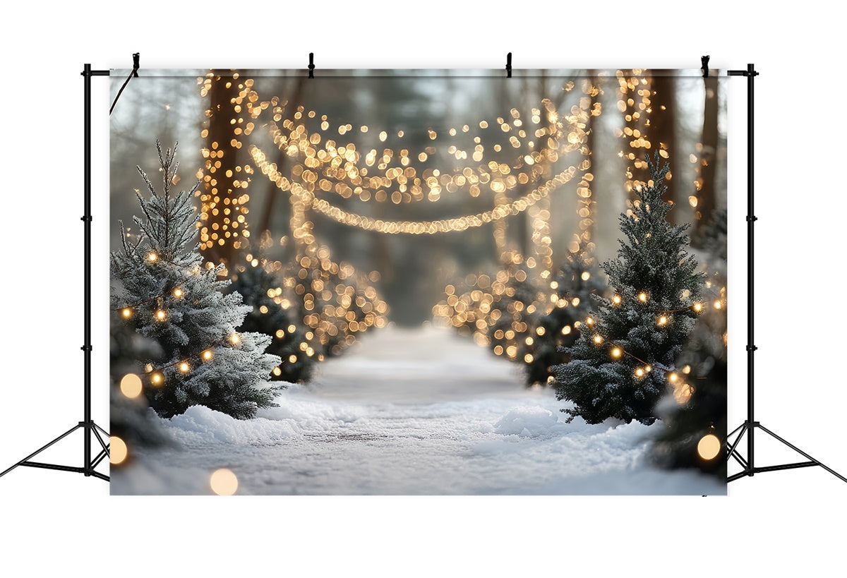 Schnee Wald Backdrop Sparkle Winter Walk Fotohintergrund CSH57-169