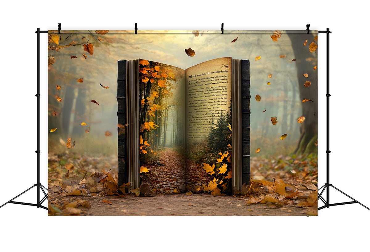 Herbstlaub-Hintergrundkulisse Enchanted Forest Märchenbuch-Hintergrundkulisse CSH57-182