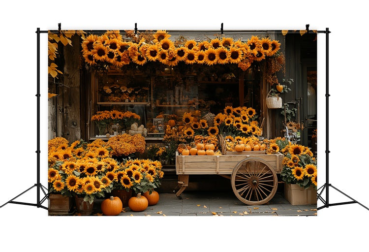 Herbst Fotokulissen Land Blumenmarkt Hintergrund CSH57-188